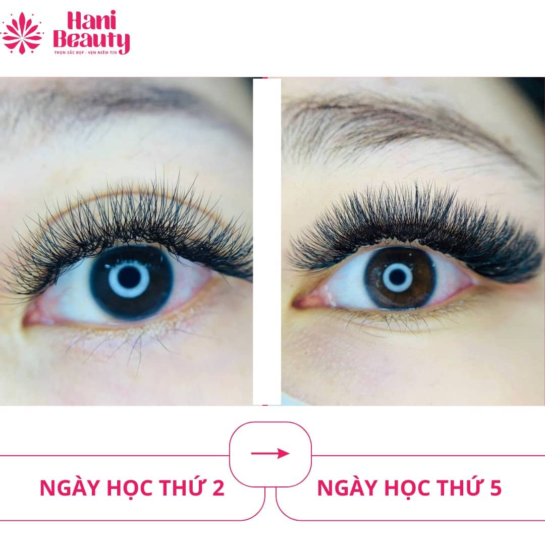 Sau khóa học, được cấp chứng chỉ nghề nối mi có giá trị toàn quốc và bảo hành tay nghề trọn đời.