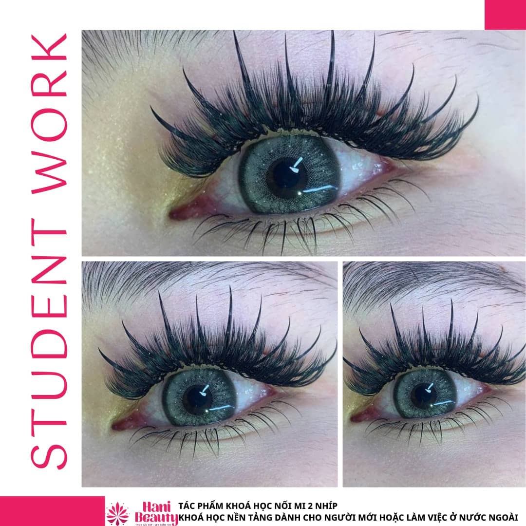 Hani Academy đào tạo nối mi layer chuyên sâu, đánh giá định kỳ, đảm bảo tay nghề chuyên nghiệp.