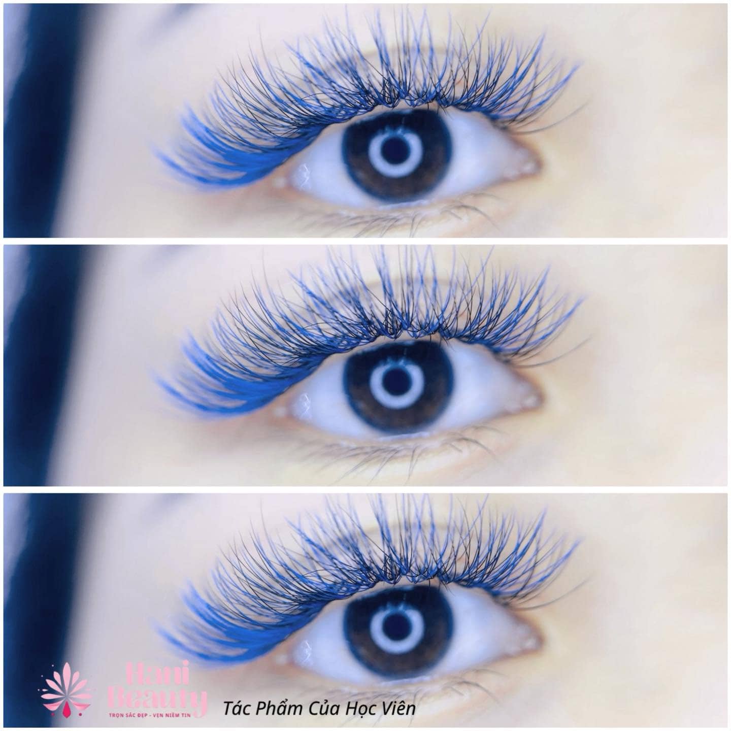 Bộ dụng cụ nối mi chuyên dụng giúp học viên thực hành kỹ thuật nối mi nối mi màu chuẩn, an toàn và bền màu.