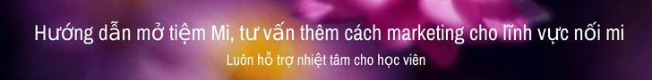 lớp kỹ năng của khóa học nối mi hani