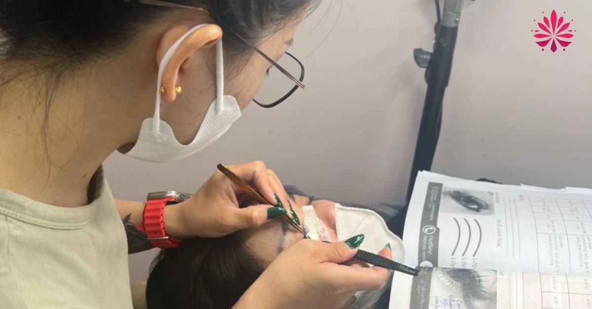 Khóa học nối mi uy tín cho người mới giúp anh chị em khắc phục lỗi nối dính mi